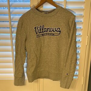 Champion Gray Villanova Wildcats Crewneck Sweater